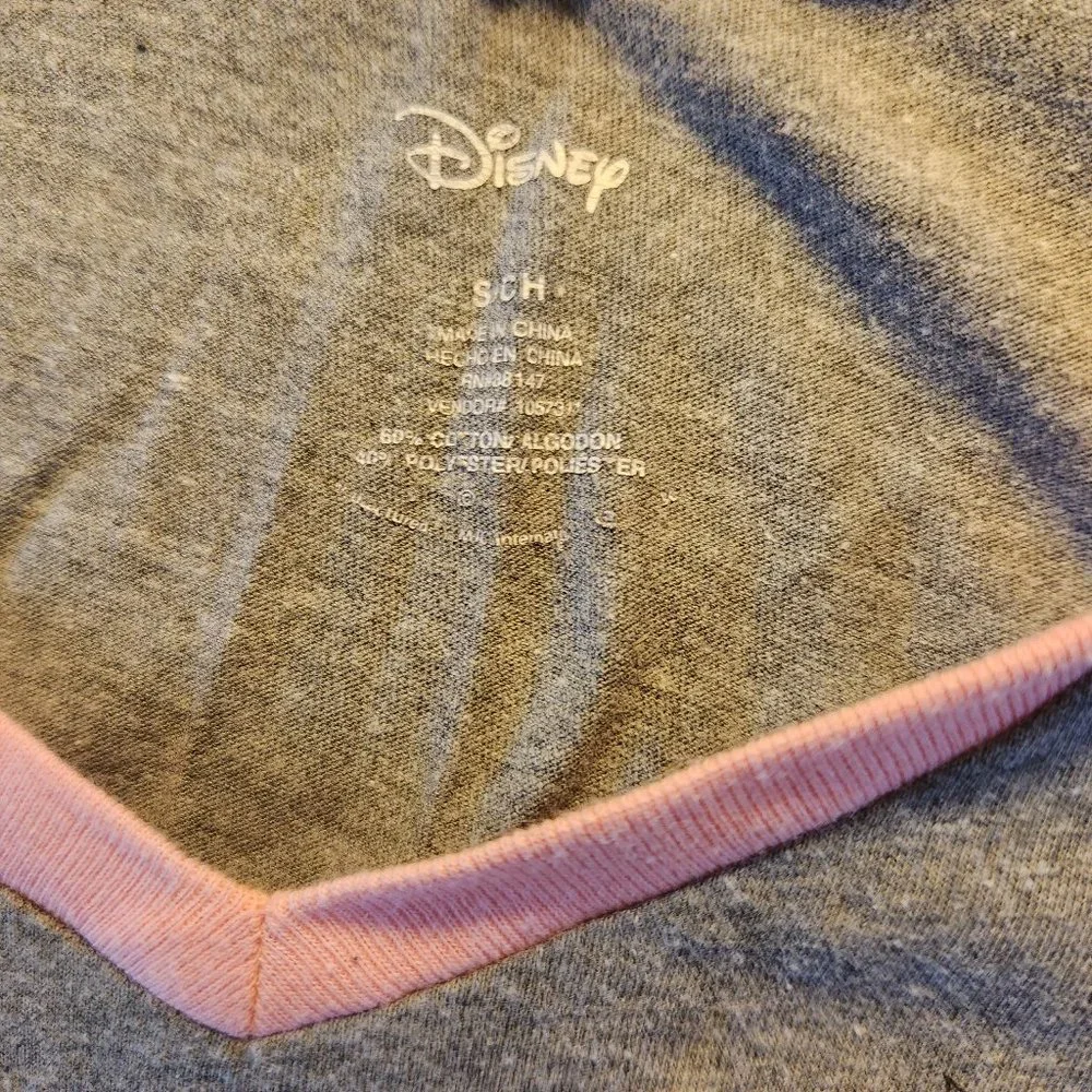 Tinkerbell shirt grey with pink size small/ bundle requirement - Picture 3 of 3